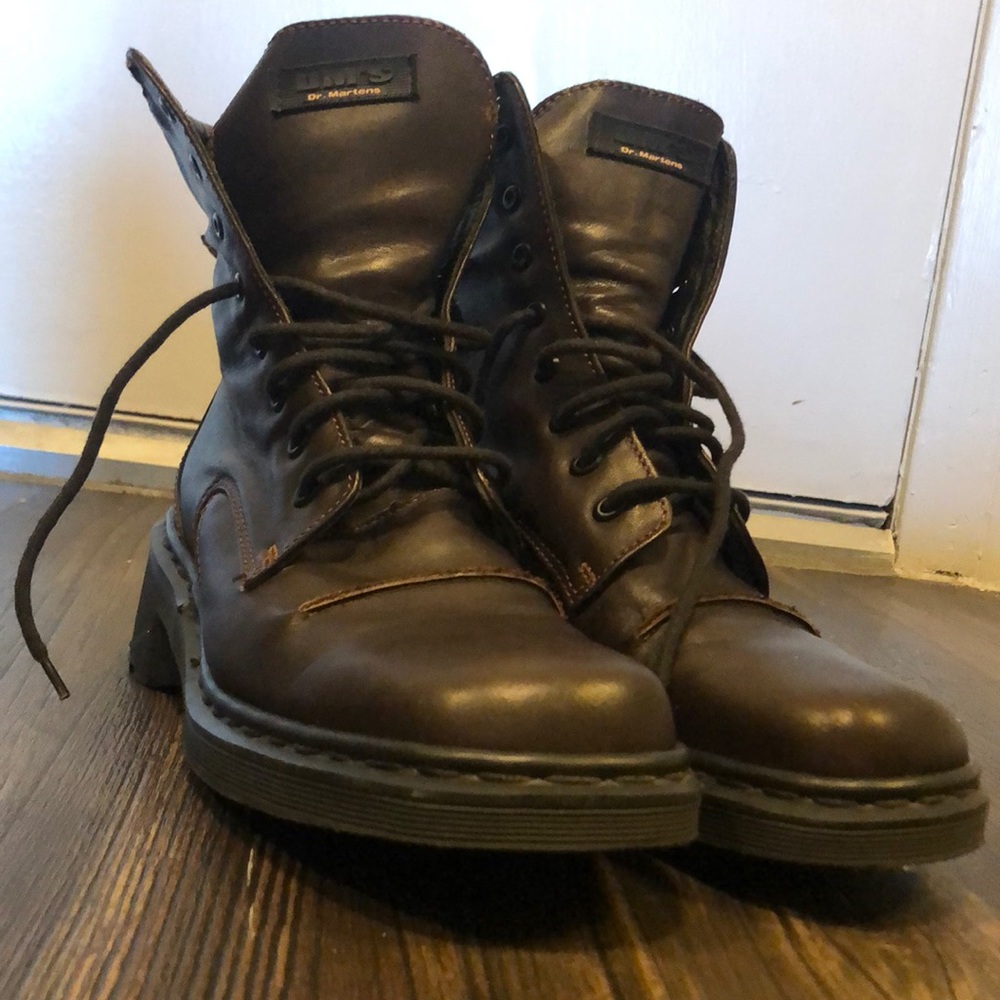 Dr. Martens Lace Up Brown Leather Boots